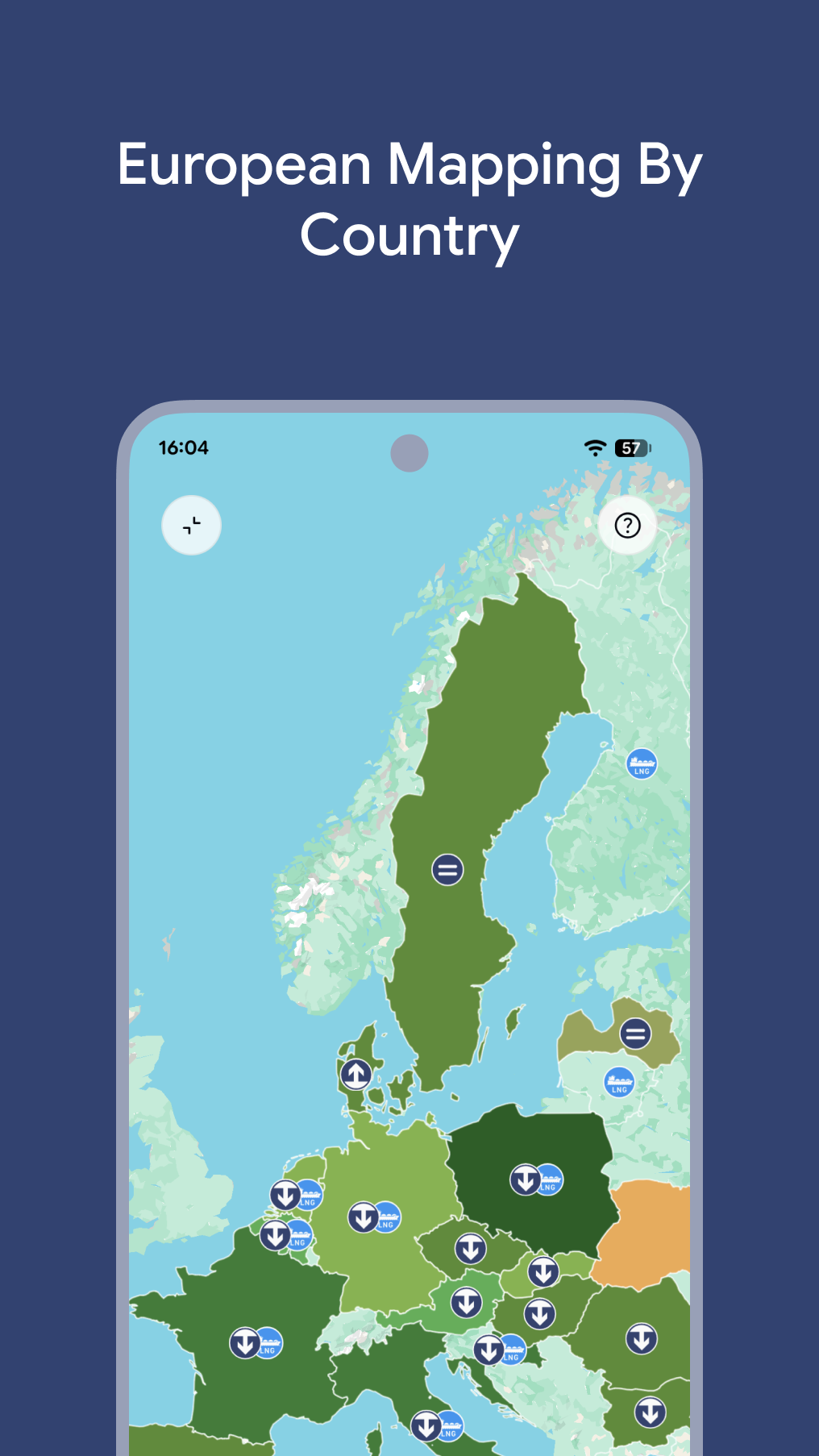 European mapping by country